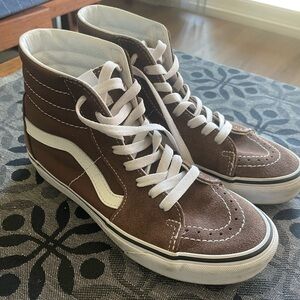 Brown Vans Sk8-Hi Sneakers - Women’s 7 / Men’s 5.5